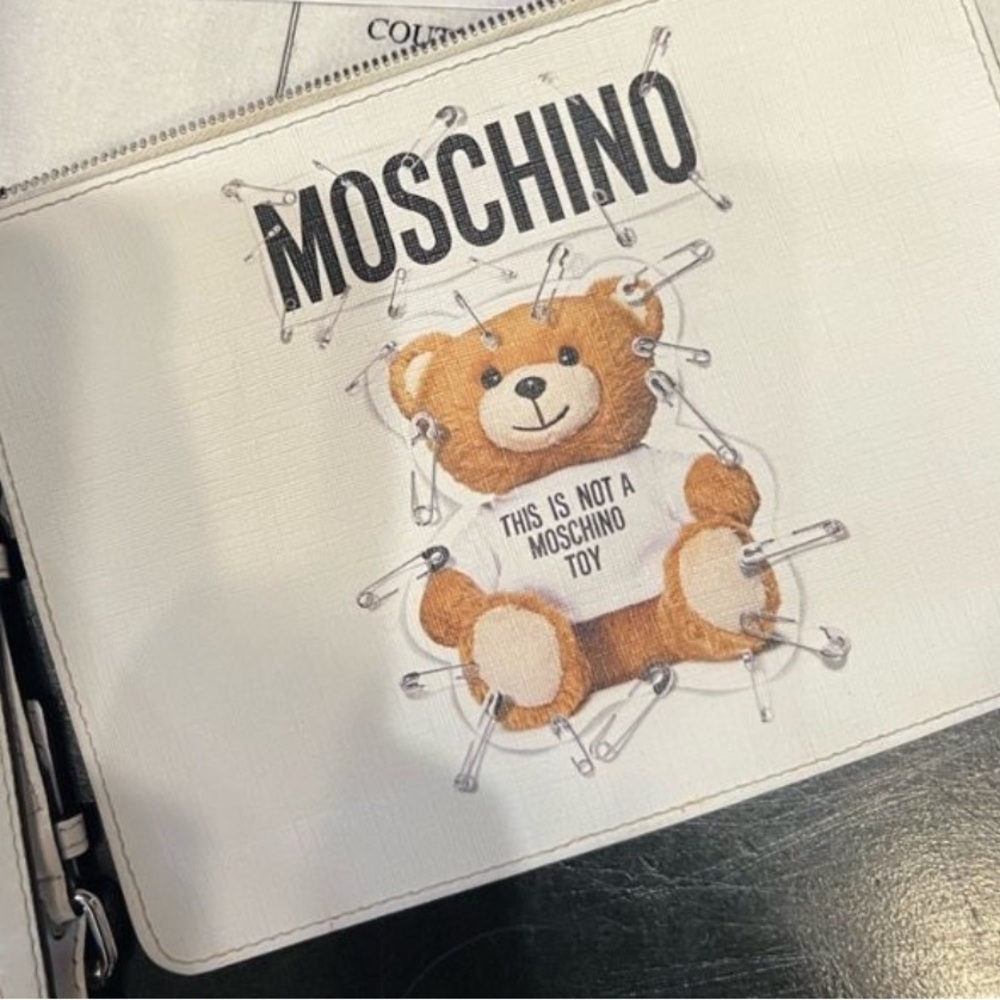 Moschino White Teddy Bear Wallet